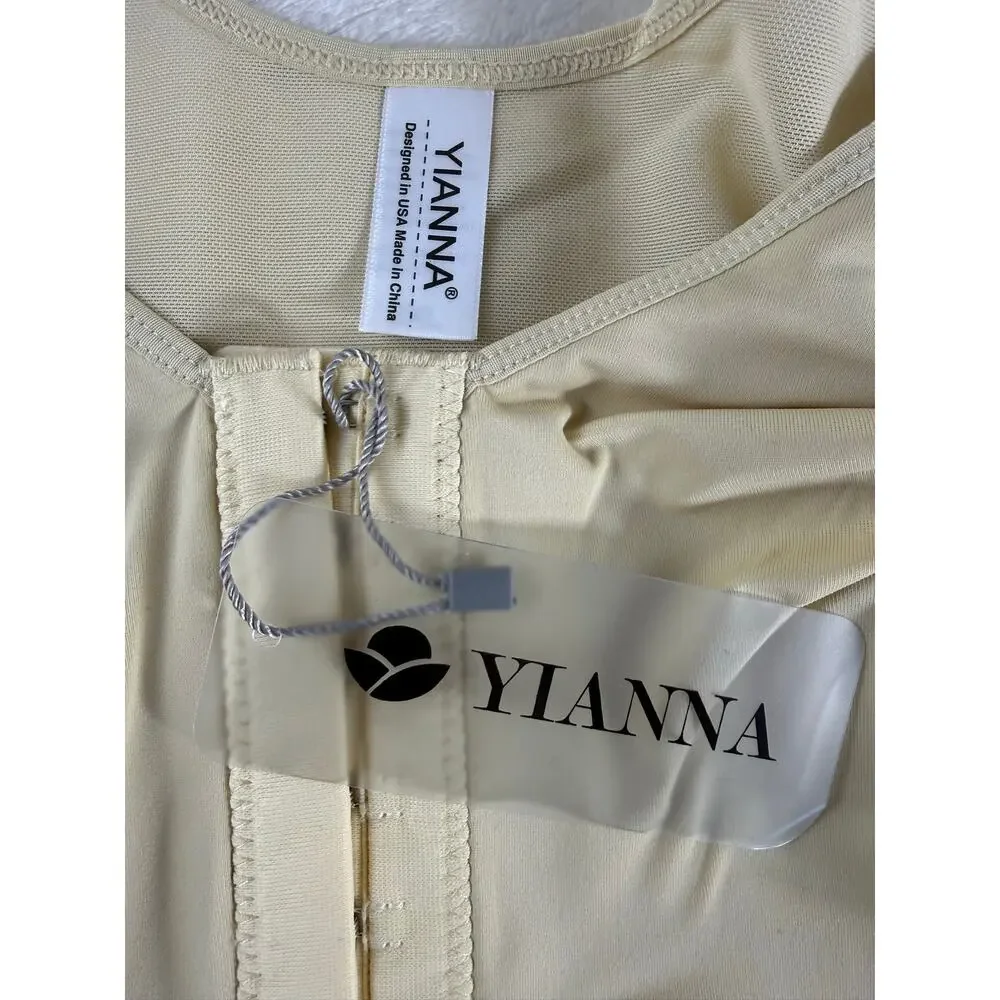 Yianna Fajas Columbianas Shapewear Women's Size M 7508 Zip Front / Crotch Clasp
